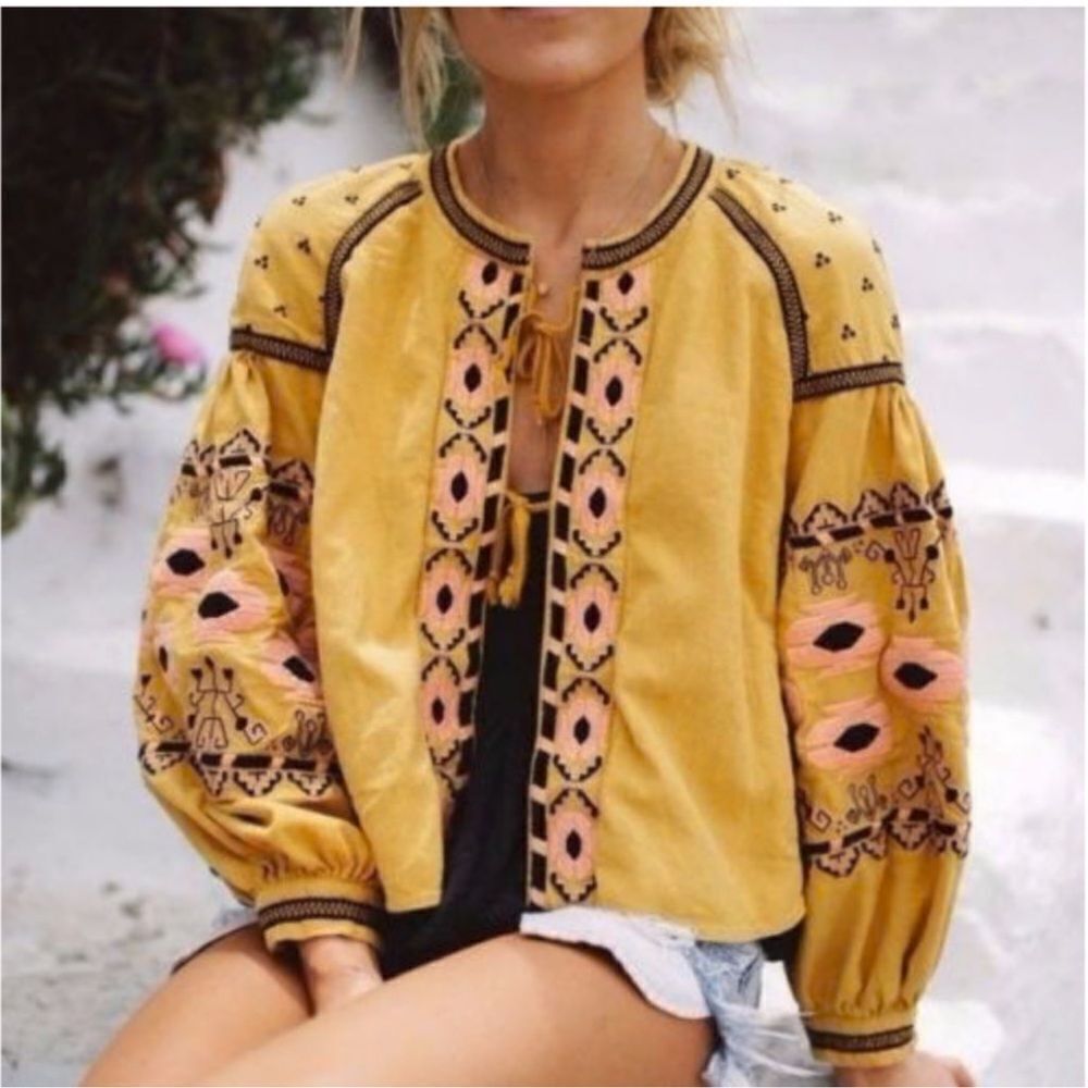 RD + Koko Embroidered Cardigan/Top/Blouse M